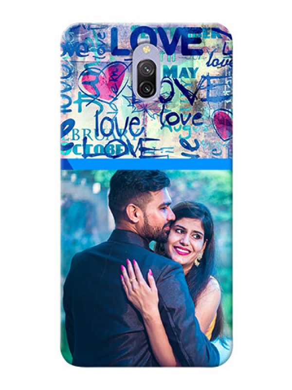 Custom Redmi 8A Dual Mobile Covers Online: Colorful Love Design