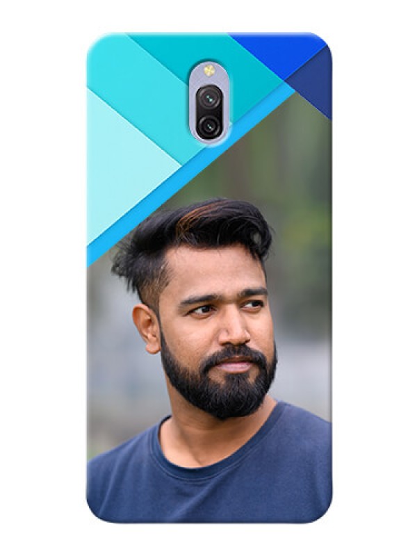 Custom Redmi 8A Dual Phone Cases Online: Blue Abstract Cover Design