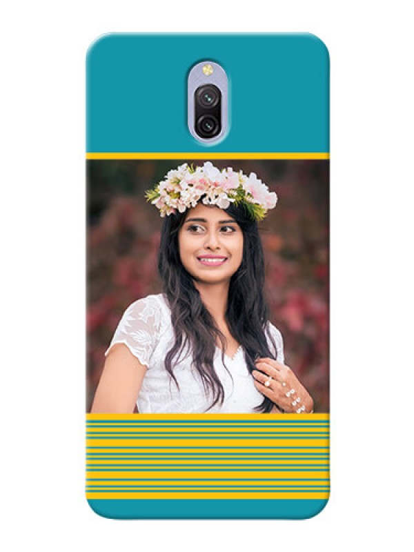 Custom Redmi 8A Dual personalized phone covers: Yellow & Blue Design 