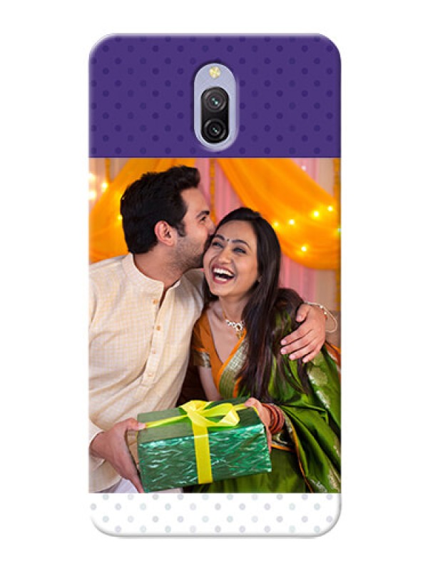 Custom Redmi 8A Dual mobile phone cases: Violet Pattern Design