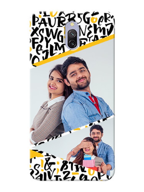Custom Redmi 8A Dual Phone Back Covers: Letters Pattern Design