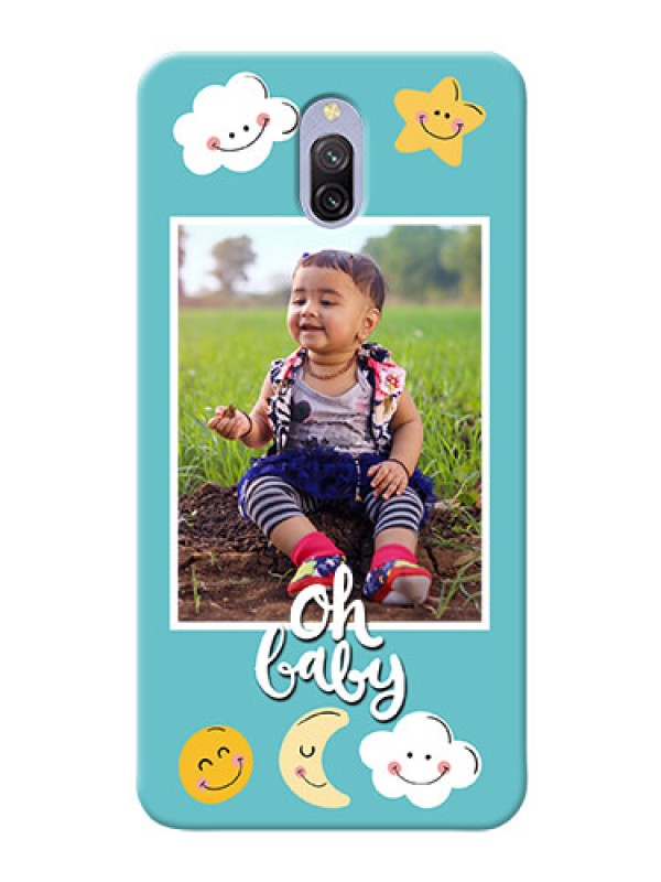 Custom Redmi 8A Dual Personalised Phone Cases: Smiley Kids Stars Design