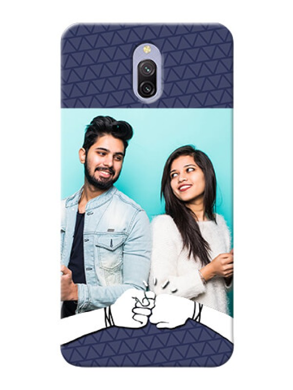 Custom Redmi 8A Dual Mobile Covers Online with Best Friends Design  