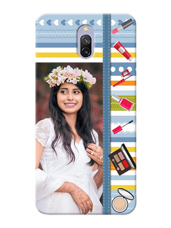 Custom Redmi 8A Dual Personalized Mobile Cases: Makeup Icons Design