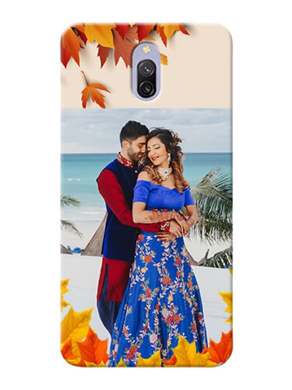 Custom Redmi 8A Dual Mobile Phone Cases: Autumn Maple Leaves Design