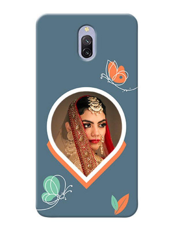 Custom Redmi 8A Dual Custom Mobile Case with Droplet Butterflies Design