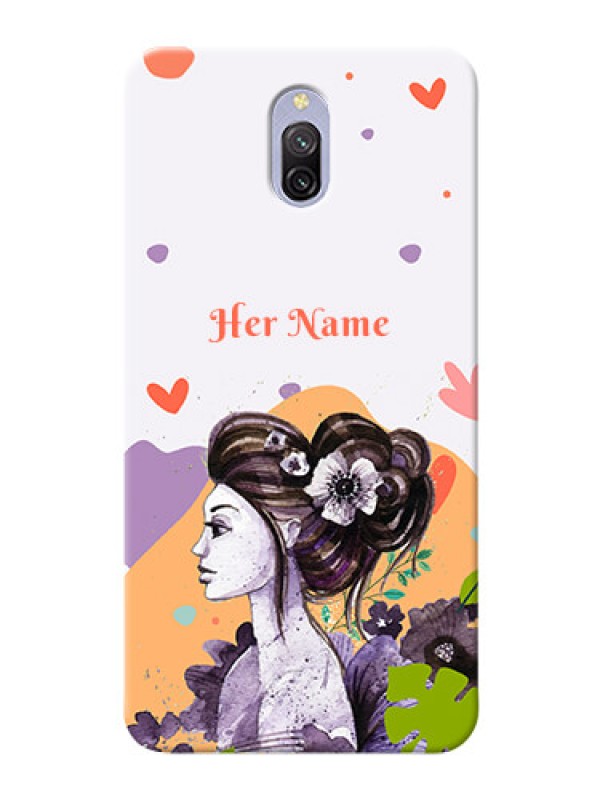 Custom Redmi 8A Dual Custom Mobile Case with Woman And Nature Design