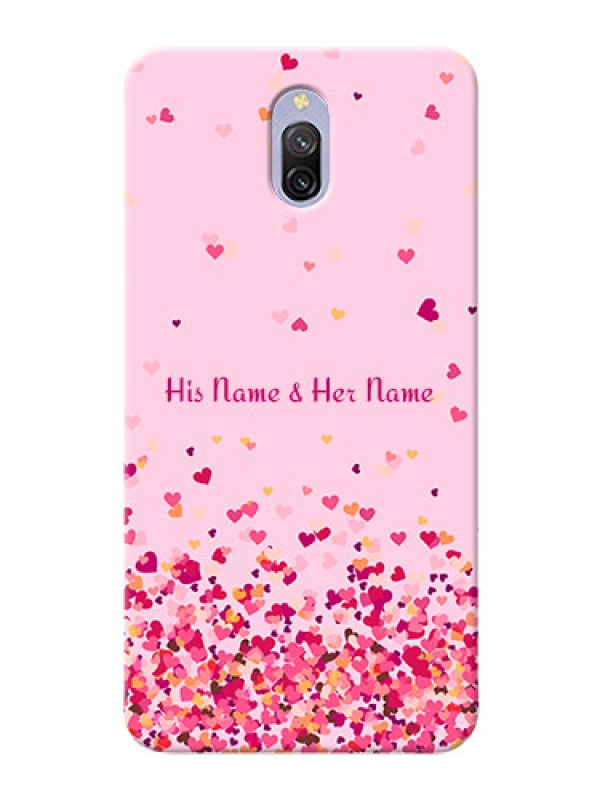 Custom Redmi 8A Dual Phone Back Covers: Floating Hearts Design