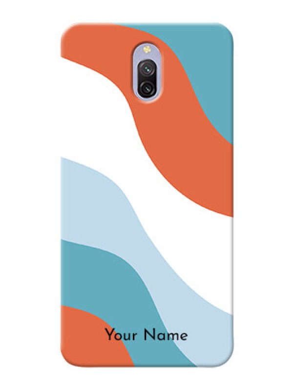 Custom Redmi 8A Dual Mobile Back Covers: coloured Waves Design