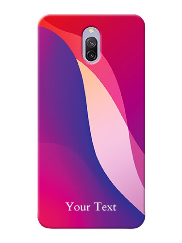 Custom Redmi 8A Dual Mobile Back Covers: Digital abstract Overlap Design