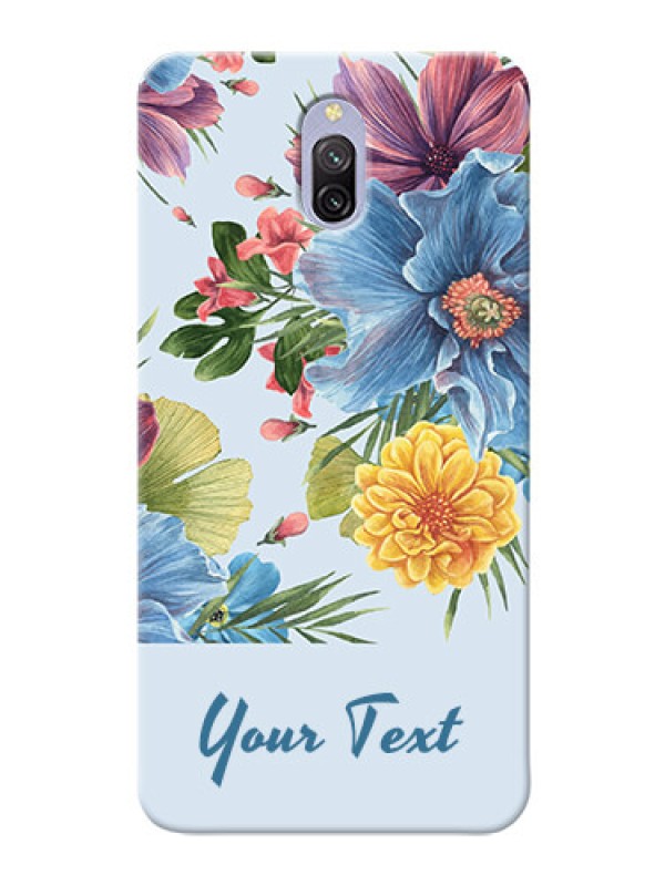 Custom Redmi 8A Dual Custom Phone Cases: Stunning Watercolored Flowers Painting Design