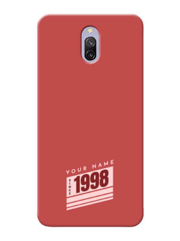 Custom Redmi 8A Dual Phone Back Covers: Red custom year of birth Design