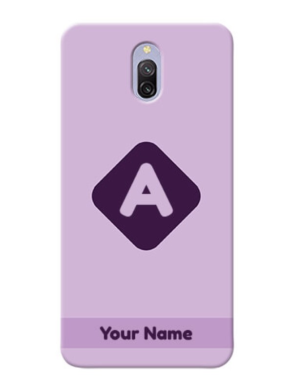 Custom Redmi 8A Dual Custom Mobile Case with Custom Letter in curved badge Design