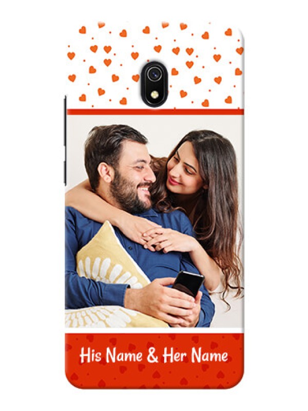 Custom Redmi 8A Phone Back Covers: Orange Love Symbol Design