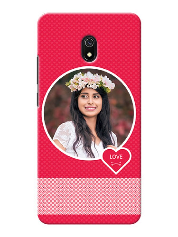 Custom Redmi 8A Mobile Covers Online: Pink Pattern Design