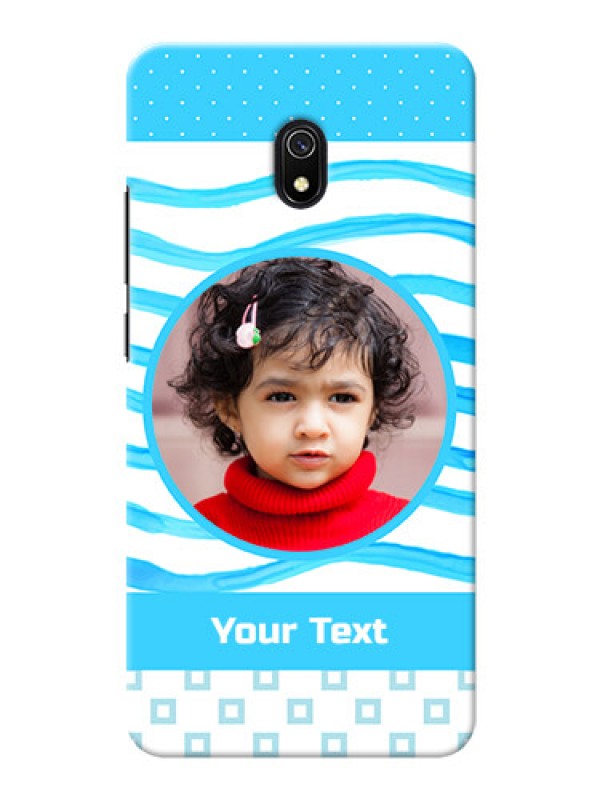 Custom Redmi 8A phone back covers: Simple Blue Case Design