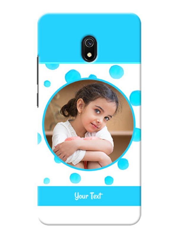 Custom Redmi 8A Custom Phone Covers: Blue Bubbles Pattern Design