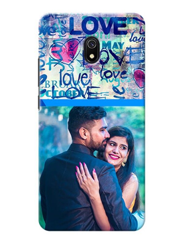 Custom Redmi 8A Mobile Covers Online: Colorful Love Design