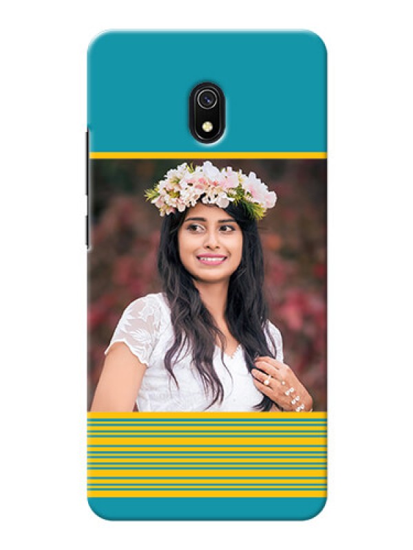 Custom Redmi 8A personalized phone covers: Yellow & Blue Design 