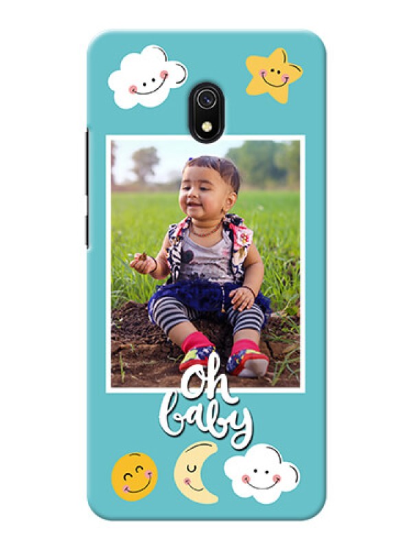 Custom Redmi 8A Personalised Phone Cases: Smiley Kids Stars Design