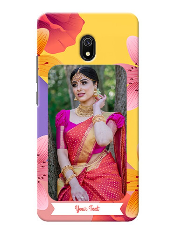 Custom Redmi 8A Mobile Covers: 3 Image With Vintage Floral Design