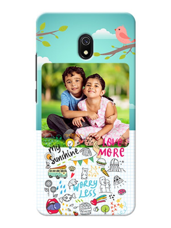 Custom Redmi 8A phone cases online: Doodle love Design