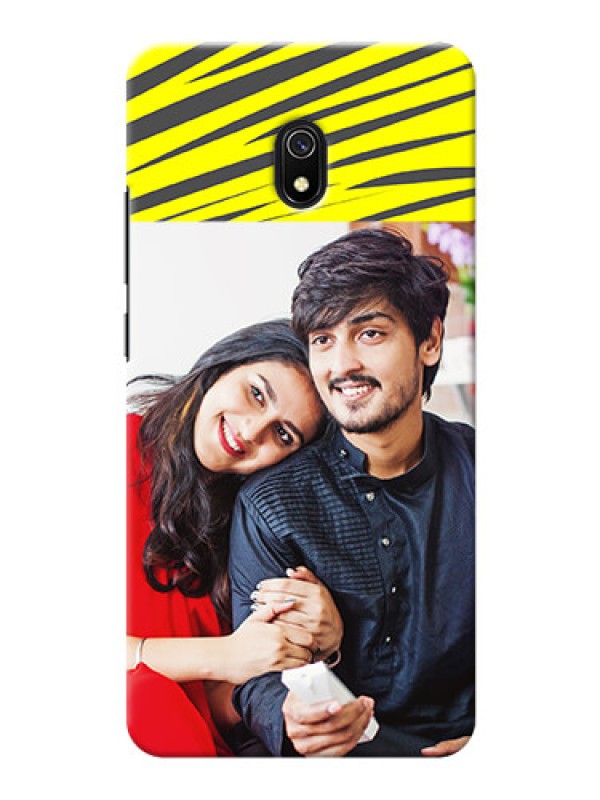 Custom Redmi 8A Personalised mobile covers: Yellow Abstract Design