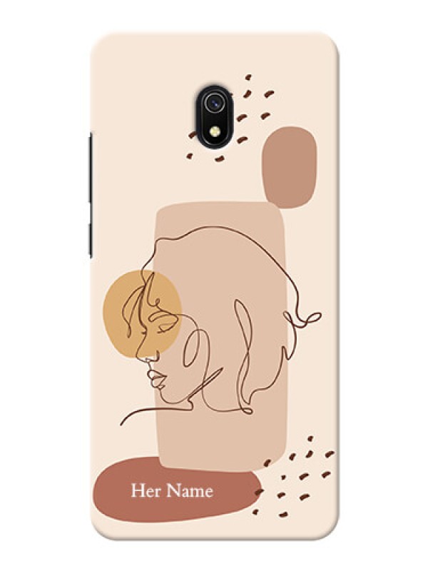 Custom Redmi 8A Custom Phone Covers: Calm Woman line art Design