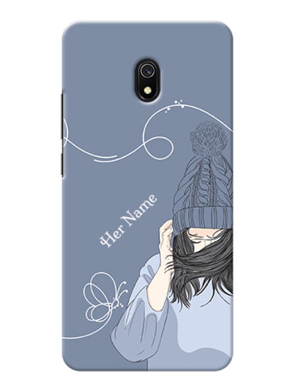 Custom Redmi 8A Custom Mobile Case with Girl in winter outfit Design