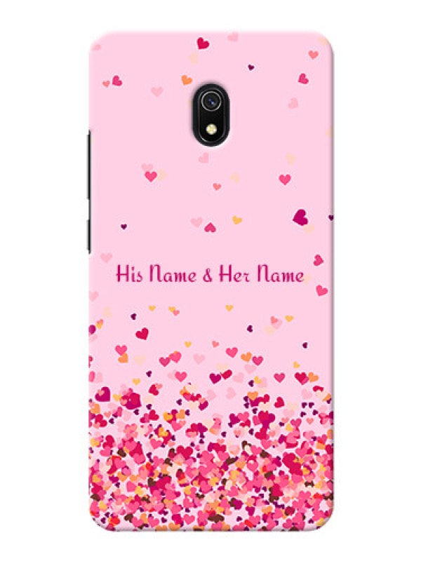 Custom Redmi 8A Phone Back Covers: Floating Hearts Design
