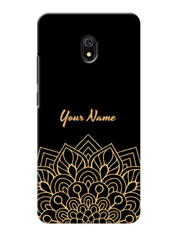 Custom Redmi 8A Back Covers: Golden mandala Design