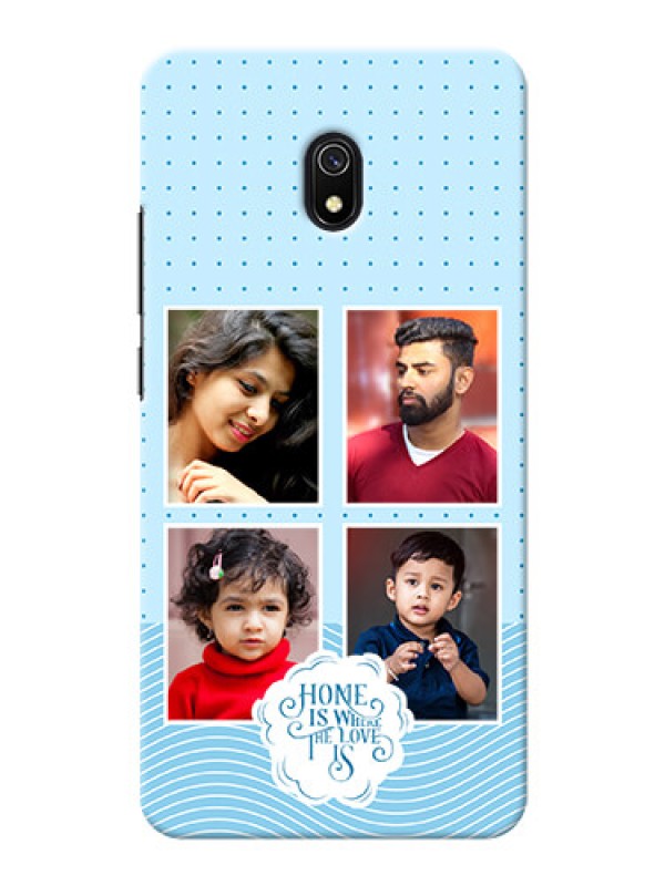 Custom Redmi 8A Custom Phone Covers: Cute love quote with 4 pic upload Design