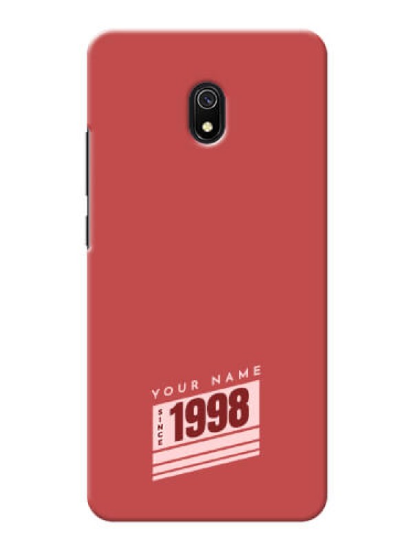 Custom Redmi 8A Phone Back Covers: Red custom year of birth Design