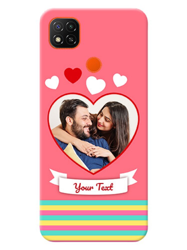 Custom Redmi 9 Activ Personalised mobile covers: Love Doodle Design
