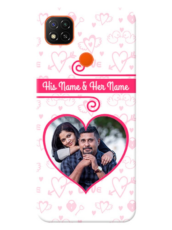 Custom Redmi 9 Activ Personalized Phone Cases: Heart Shape Love Design