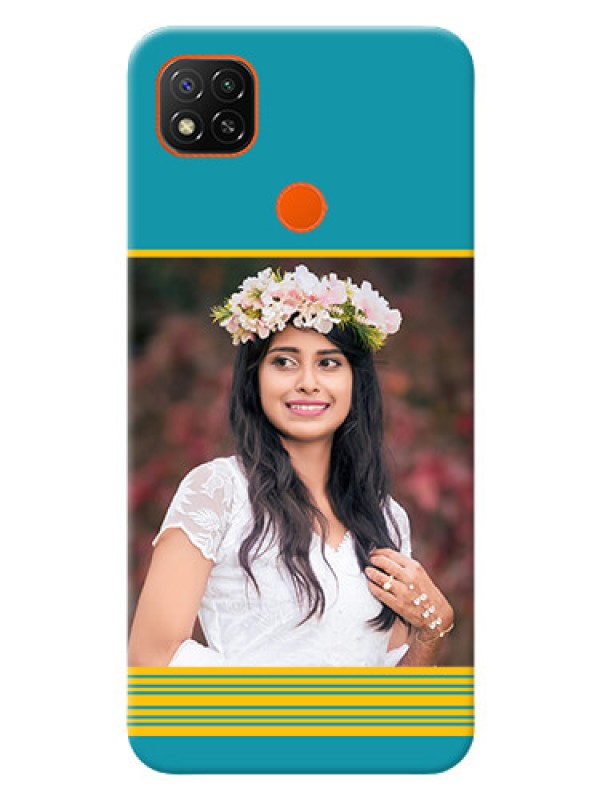 Custom Redmi 9 Activ personalized phone covers: Yellow & Blue Design 