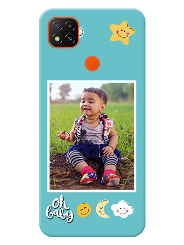 Custom Redmi 9 Activ Personalised Phone Cases: Smiley Kids Stars Design