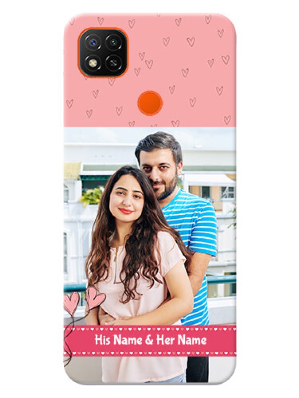 Custom Redmi 9 Activ phone back covers: Love Design Peach Color