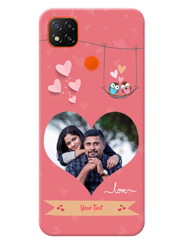 Custom Redmi 9 Activ custom phone covers: Peach Color Love Design 
