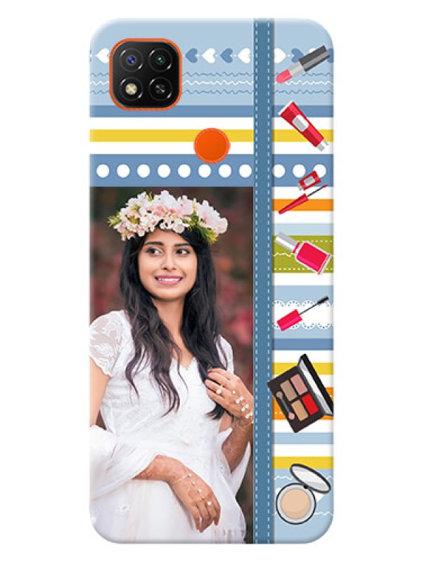Custom Redmi 9 Activ Personalized Mobile Cases: Makeup Icons Design