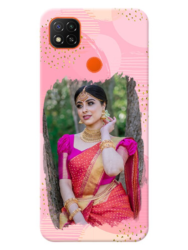 Custom Redmi 9 Activ Phone Covers for Girls: Gold Glitter Splash Design