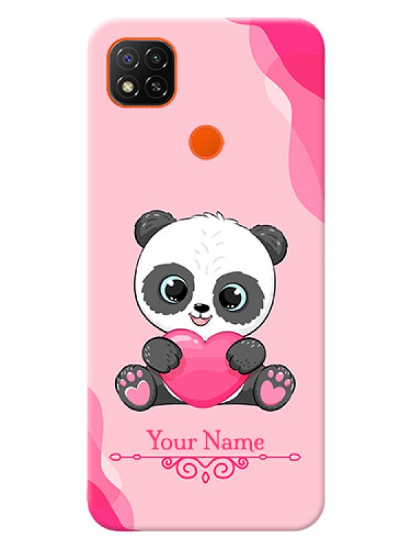 Custom Redmi 9 Activ Mobile Back Covers: Cute Panda Design