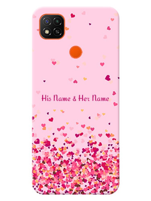 Custom Redmi 9 Activ Phone Back Covers: Floating Hearts Design