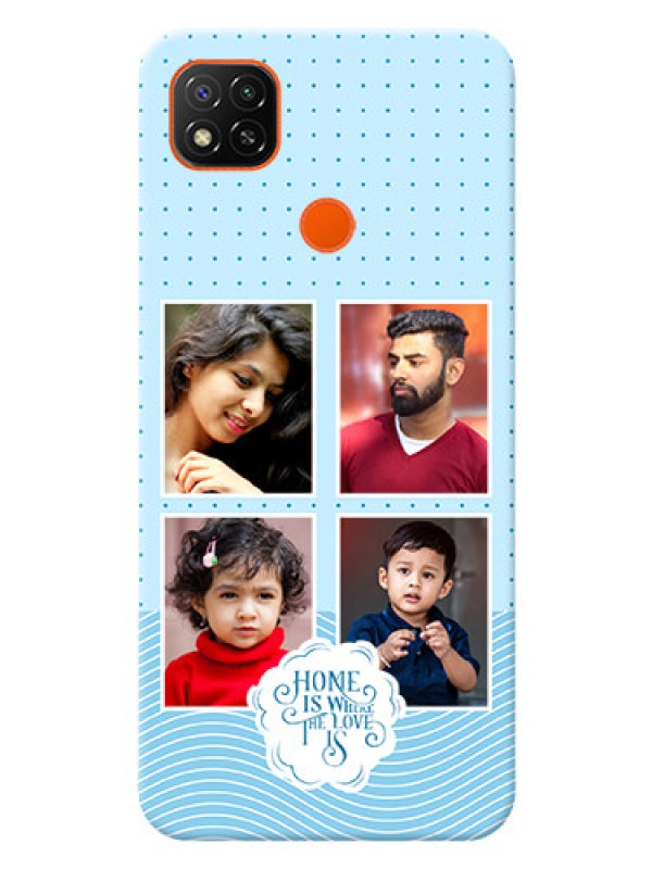 Custom Redmi 9 Activ Custom Phone Covers: Cute love quote with 4 pic upload Design