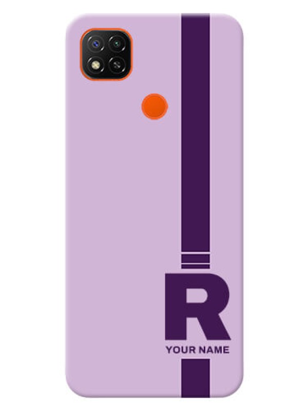 Custom Redmi 9 Activ Custom Phone Covers: Simple dual tone stripe with name Design