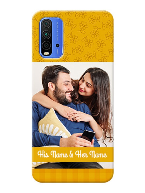 Custom Redmi 9 Power mobile phone covers: Yellow Floral Design