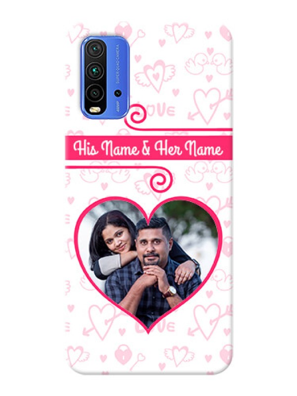 Custom Redmi 9 Power Personalized Phone Cases: Heart Shape Love Design