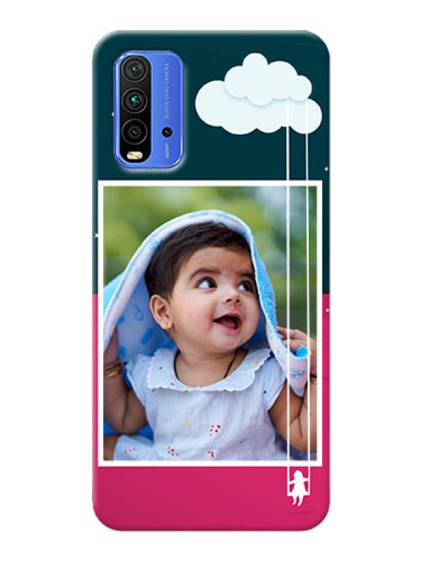 Custom Redmi 9 Power custom phone covers: Cute Girl with Cloud Design