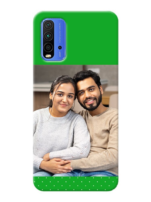 Custom Redmi 9 Power Personalised mobile covers: Green Pattern Design