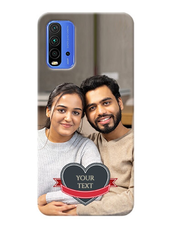 Custom Redmi 9 Power mobile back covers online: Just Married Couple Design
